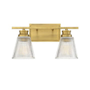 Savoy House 2-Light 16" Bathroom Vanity Light, Natural Brass - M80040NB