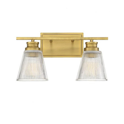 Savoy House 2-Light 16" Bathroom Vanity Light, Natural Brass - M80040NB