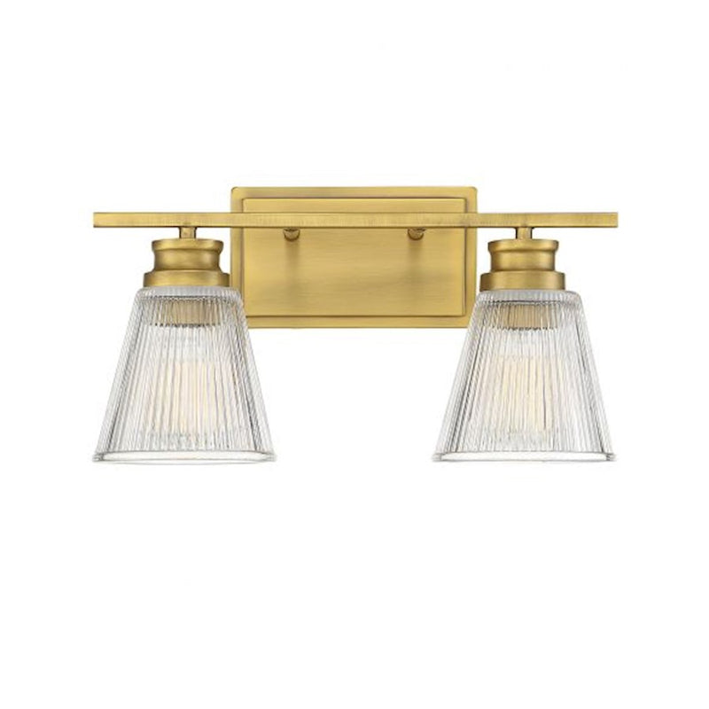 Savoy House 2-Light 16" Bathroom Vanity Light, Brass