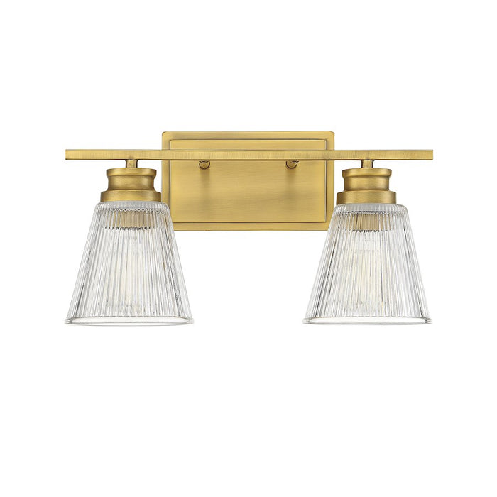 Savoy House 2-Light 16" Bathroom Vanity Light, Brass