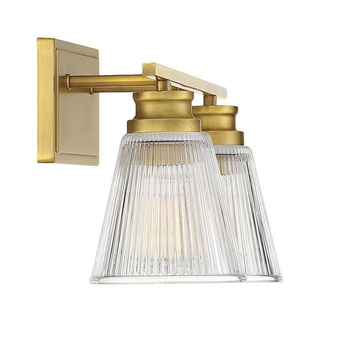 Savoy House 2-Light 16" Bathroom Vanity Light, Brass