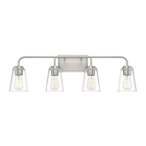 Savoy House 4-Light 32" Bathroom Vanity Light, Brushed Nickel/Clear - M80045BN