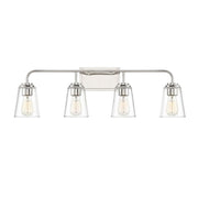 Savoy House 4-Light Bathroom Vanity Light, Polished Nickel - M80045PN