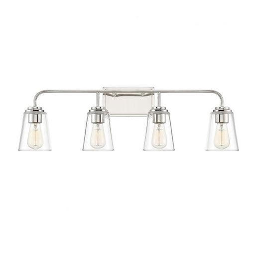 Savoy House 4-Light Bathroom Vanity Light, Polished Nickel - M80045PN