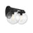 Meridian Traditional 2 Light 8" Bathroom Vanity, Matte Black/Clear