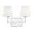 Savoy House 2-Light 15" Bathroom Vanity Light, Polished Nickel/Linen - M80052PN