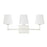 Savoy House 3-Light 24" Bathroom Vanity Light, Polished Nickel/Linen