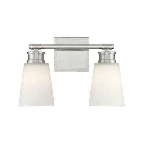 Savoy House 2-Light 14" Bathroom Vanity Light, Brushed Nickel - M80054BN