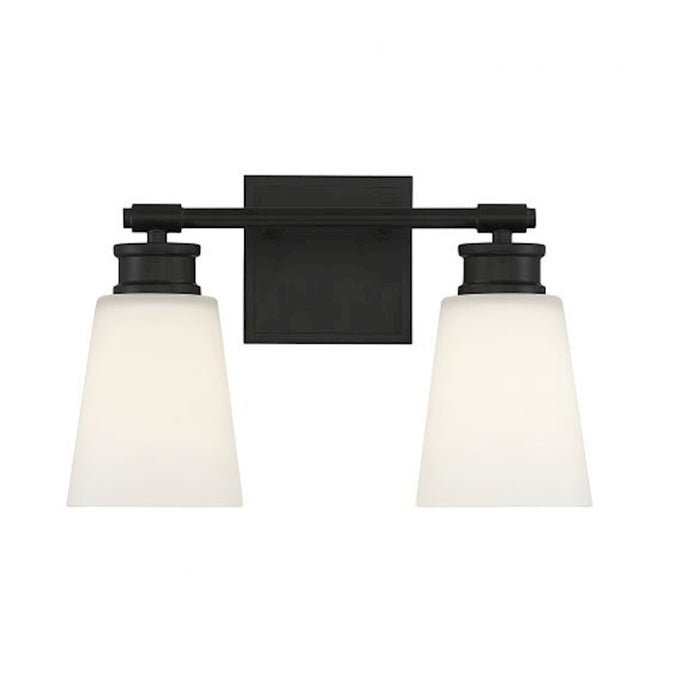 Savoy House 2-Light 14" Bathroom Vanity Light, Matte Black - M80054MBK