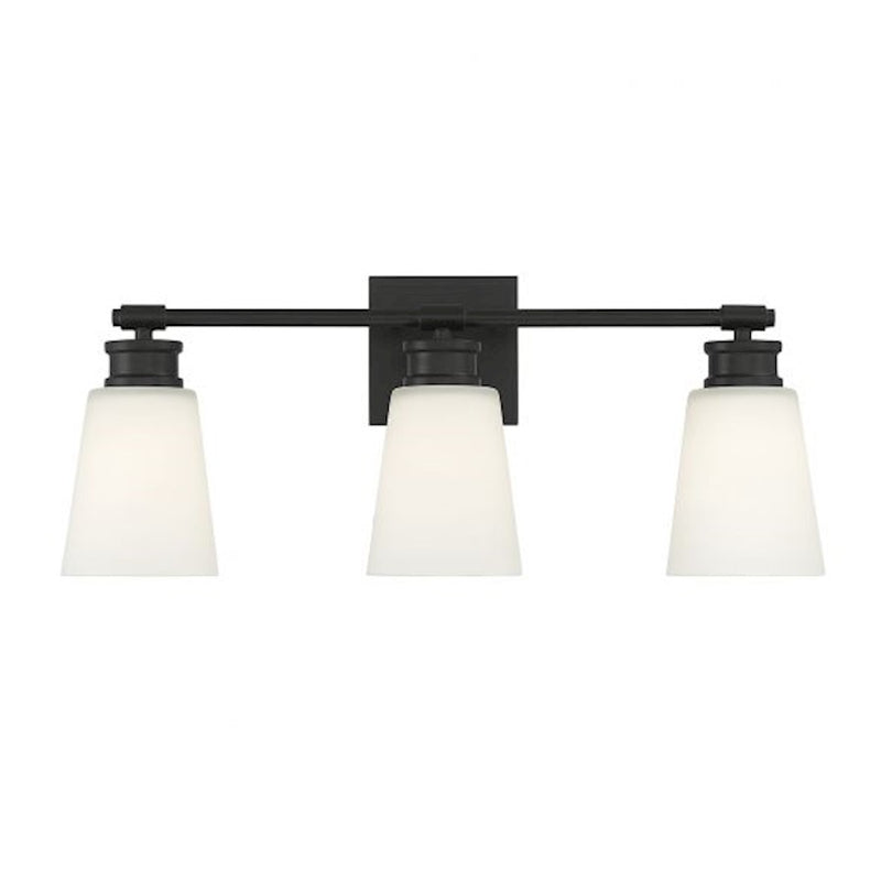 Savoy House 3-Light 23" Bathroom Vanity Light, Matte Black