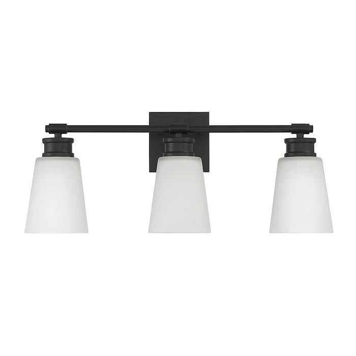 Savoy House 3-Light 23" Bathroom Vanity Light, Matte Black