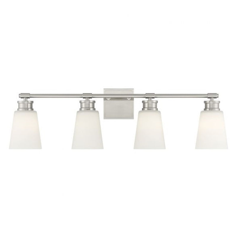Savoy House 4-Light 31" Bathroom Vanity Light, Brushed Nickel
