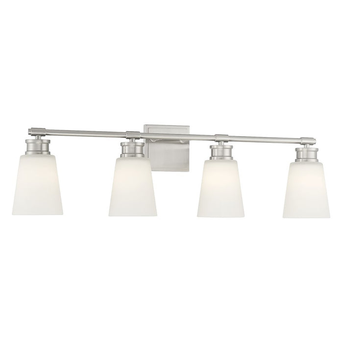 Savoy House 4-Light 31" Bathroom Vanity Light, Brushed Nickel