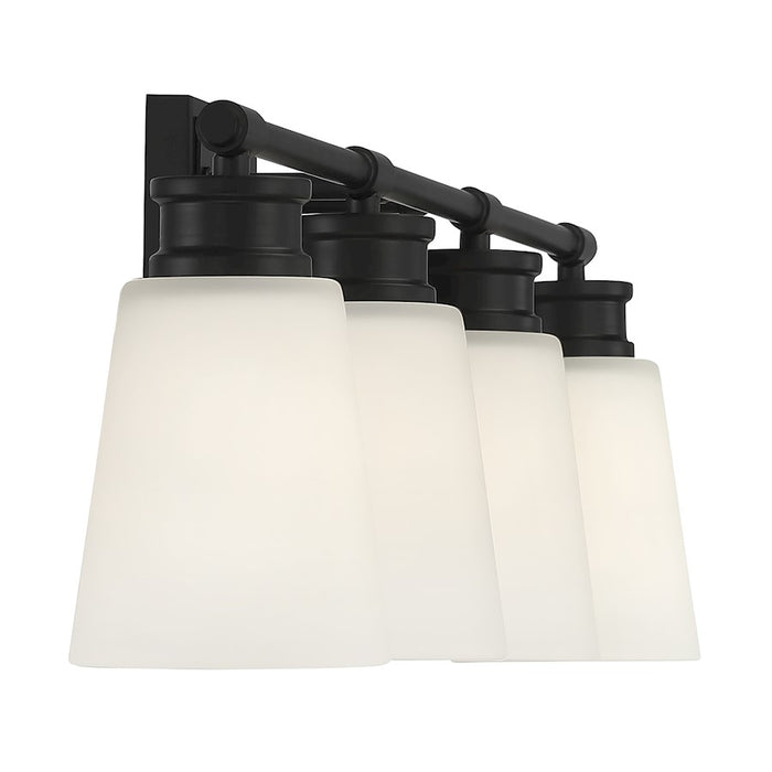 Savoy House 4-Light 31" Bathroom Vanity Light, Matte Black