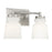 Savoy House 2-Light 15" Bathroom Vanity Light, Brushed Nickel/Milk