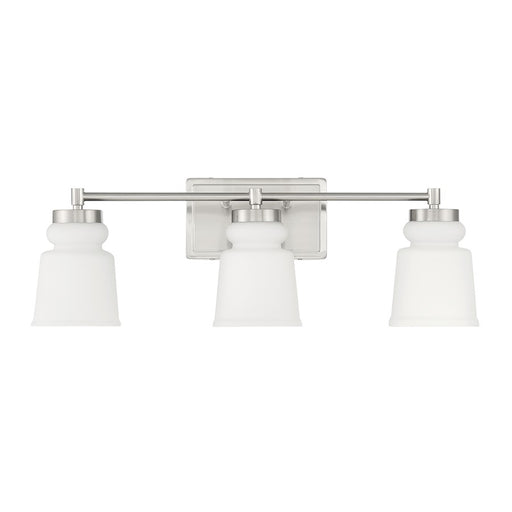 Savoy House 3-Light 24" Bathroom Vanity Light, Brushed Nickel/Milk
