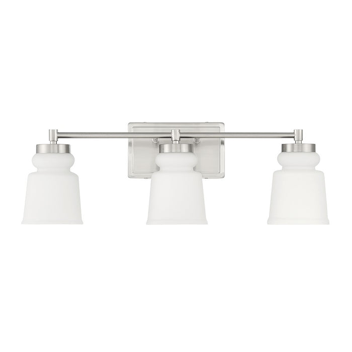 Savoy House 3-Light 24" Bathroom Vanity Light, Brushed Nickel/Milk