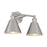 Savoy House 2-Light 17" Bathroom Vanity Light, Brushed Nickel/Brass
