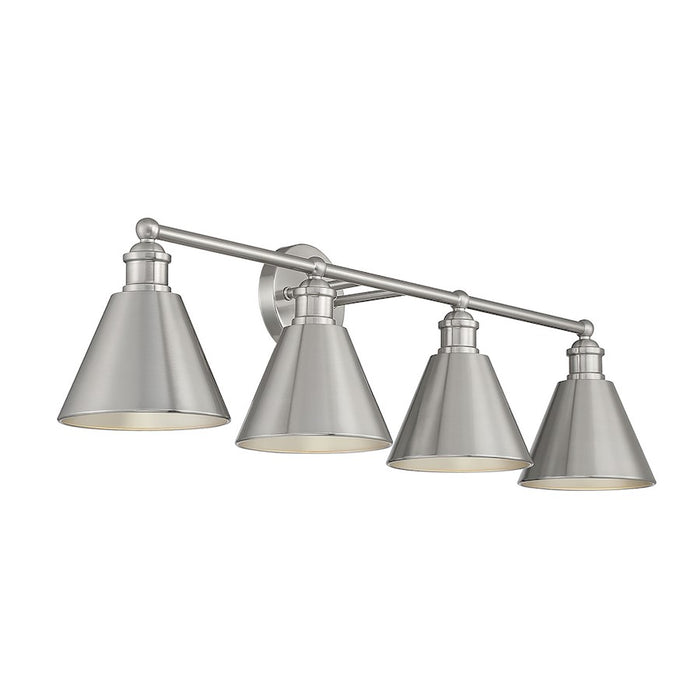 Savoy House 4-Light 38" Bathroom Vanity Light, Brushed Nickel