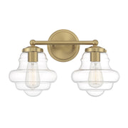 Savoy House 2-Light 17" Bathroom Vanity Light , Natural Brass - M80072NB
