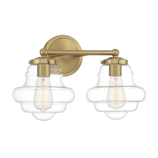Savoy House 2-Light 17" Bathroom Vanity Light , Natural Brass