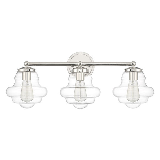 Savoy House 3-Light 26" Bathroom Vanity Light, Polished Nickel