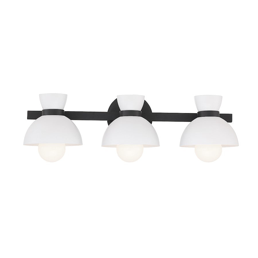 Savoy House 3-Light 25" Bathroom Vanity Light, Matte Black - M80075MBK