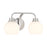 Savoy House Meridian 2Lt Bathroom Vanity Light, Nickel/White Opal