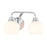 Savoy House Meridian 2Lt Bathroom Vanity Light, Chrome/White Opal