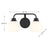 Savoy House Meridian 2Lt Bathroom Vanity Light, Black/White Opal