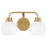 Savoy House Meridian 2Lt Bathroom Vanity Light, Brass/White Opal