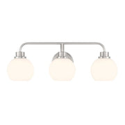Savoy House Meridian 3Lt Bathroom Vanity Light, Nickel/White Opal - M80081BN