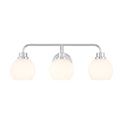 Savoy House Meridian 3Lt Bathroom Vanity Light, Chrome/White Opal - M80081CH