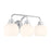 Savoy House Meridian 3Lt Bathroom Vanity Light, Chrome/White Opal