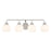 Savoy House Meridian 4Lt Bathroom Vanity Light, Nickel/White Opal - M80082BN