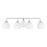 Savoy House Meridian 4Lt Bathroom Vanity Light, Chrome/White Opal