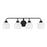 Savoy House Meridian 4Lt Bathroom Vanity Light, Black/White Opal