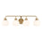 Savoy House Meridian 4Lt Bathroom Vanity Light, Brass/White Opal - M80082NB