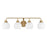 Savoy House Meridian 4Lt Bathroom Vanity Light, Brass/White Opal