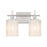 Savoy House Meridian 2Lt Bathroom Vanity Light, Nickel/White Strie - M80083BN