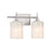 Savoy House Meridian 2Lt Bathroom Vanity Light, Nickel/White Strie