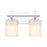 Savoy House Meridian 2Lt Bathroom Vanity Light, Chrome/White Strie - M80083CH