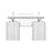 Savoy House Meridian 2Lt Bathroom Vanity Light, Chrome/White Strie