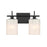 Savoy House Meridian 2Lt Bathroom Vanity Light, Black/White Strie - M80083MBK