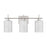 Savoy House Meridian 3Lt Bathroom Vanity Light, Nickel/White Strie