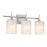 Savoy House Meridian 3Lt Bathroom Vanity Light, Nickel/White Strie