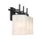 Savoy House Meridian 3Lt Bathroom Vanity Light, Black/White Strie