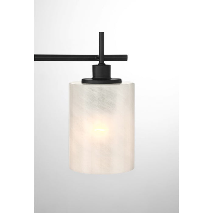 Savoy House Meridian 3Lt Bathroom Vanity Light, Black/White Strie