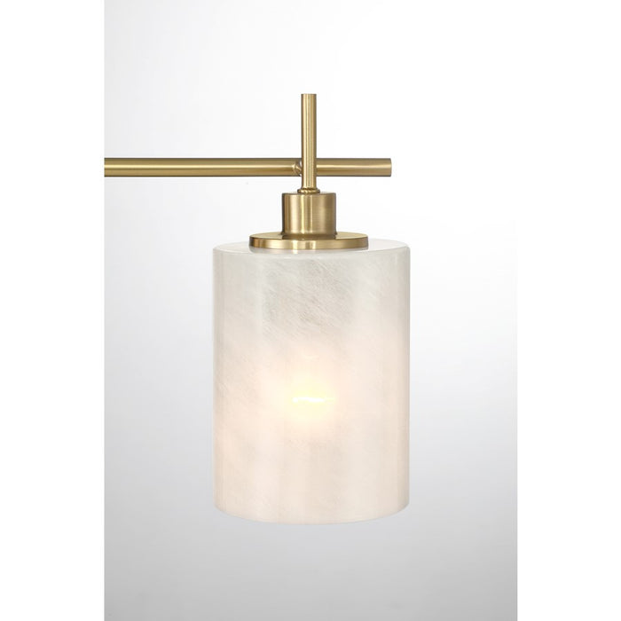 Savoy House Meridian 3Lt Bathroom Vanity Light, Brass/White Strie