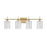 Savoy House Meridian 4Lt Bathroom Vanity Light, Brass/White Strie